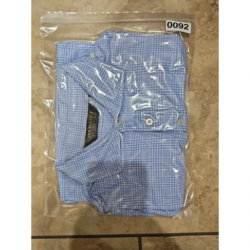 Polo Ralph Lauren Performance Shirt Mens Large Blue Short Sleeve Golf Very Nice